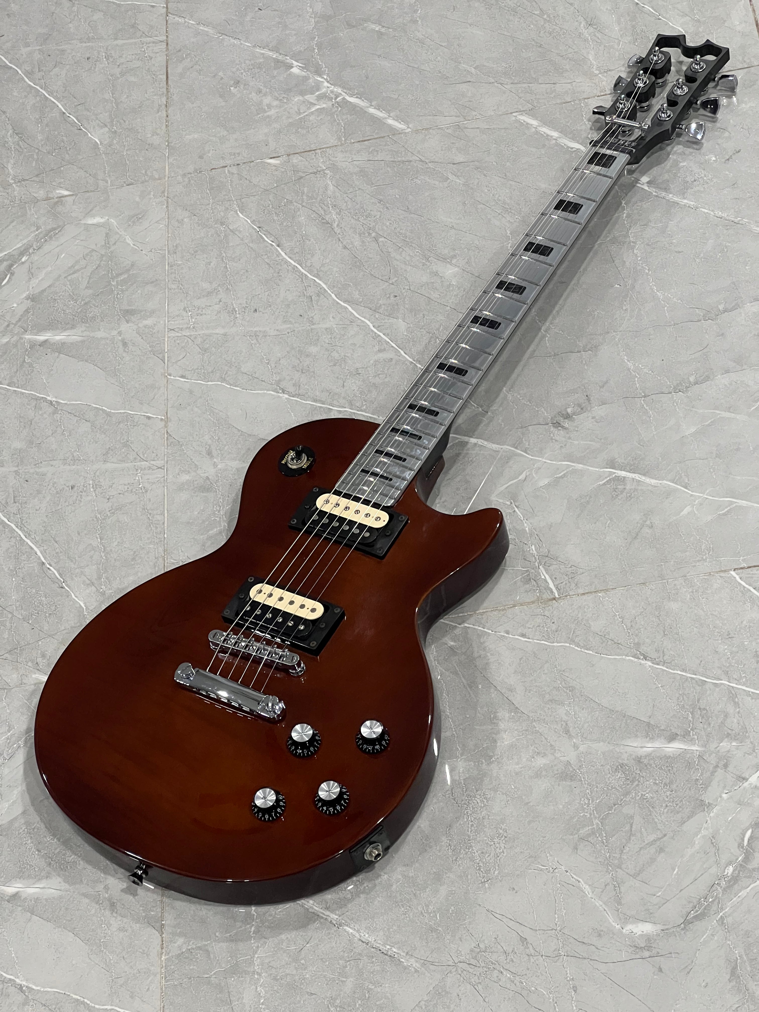 IN STOCK: Epiphone Les Paul w/Hoxey Aluminum Neck - DARK WALNUT IN STOCK: Epiphone Les Paul w/Hoxey Aluminum Neck - DARK WALNUT