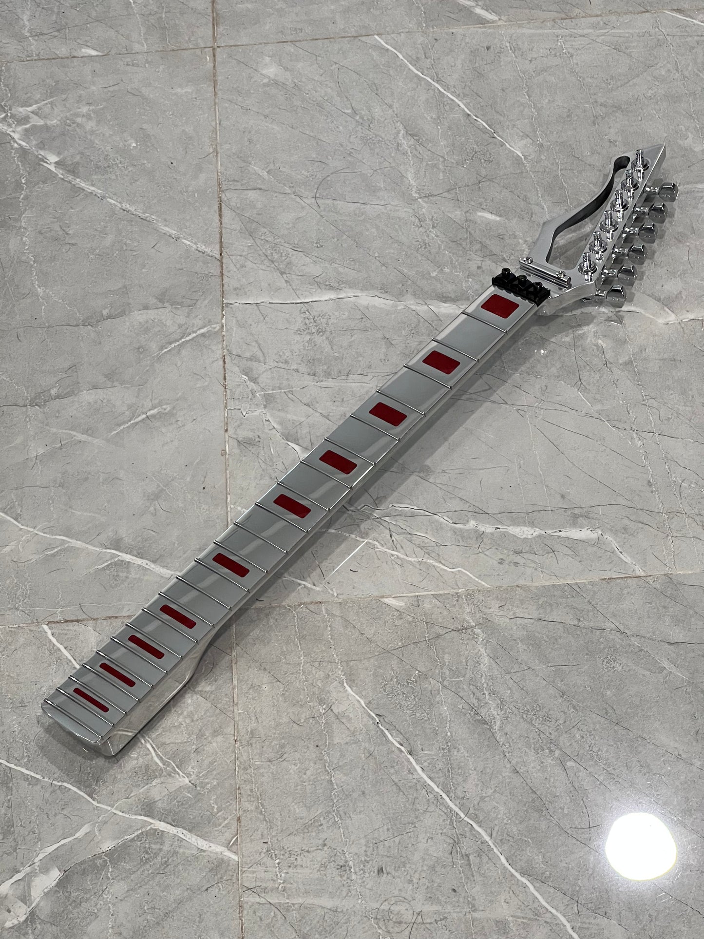 Aluminum Fender Style Replacement Guitar Neck w/ 12-16" Fretboard Radius