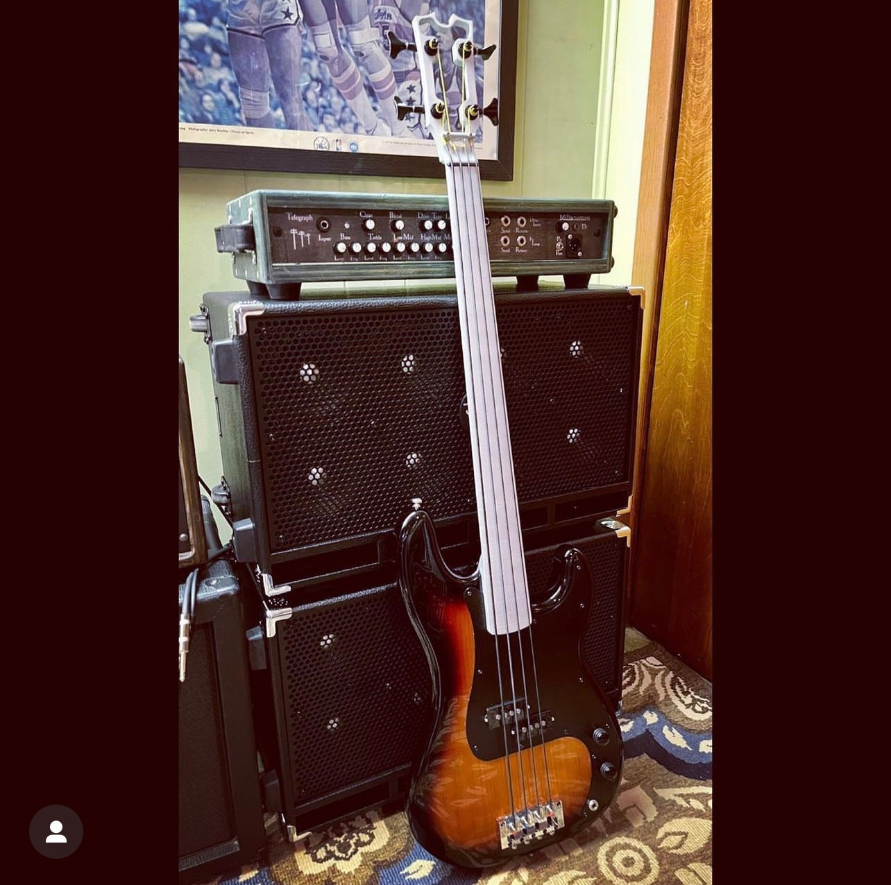 Aluminum Fender Style Replacement Bass Neck w/ 9.5" Fretboard Radius