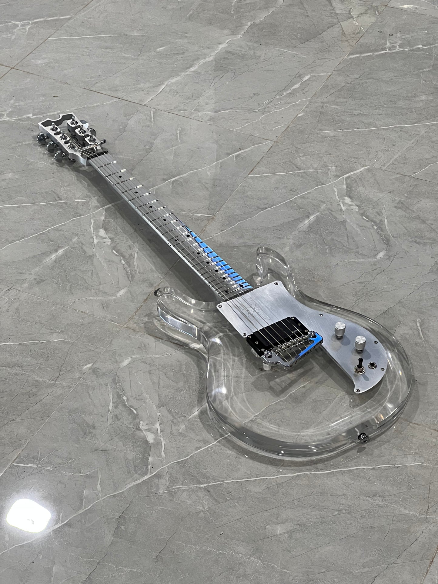 Aluminum Dan Armstrong Style Replacement Guitar Neck w/ 12" Fretboard Radius