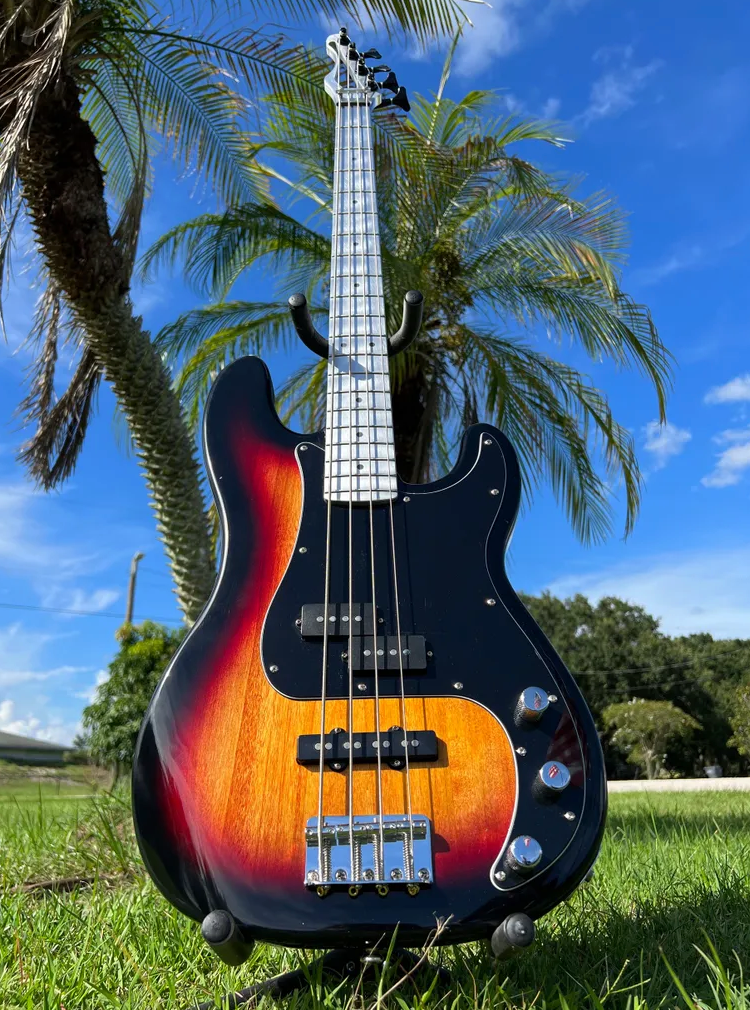 Aluminum Fender Style Replacement Bass Neck w/ 9.5" Fretboard Radius