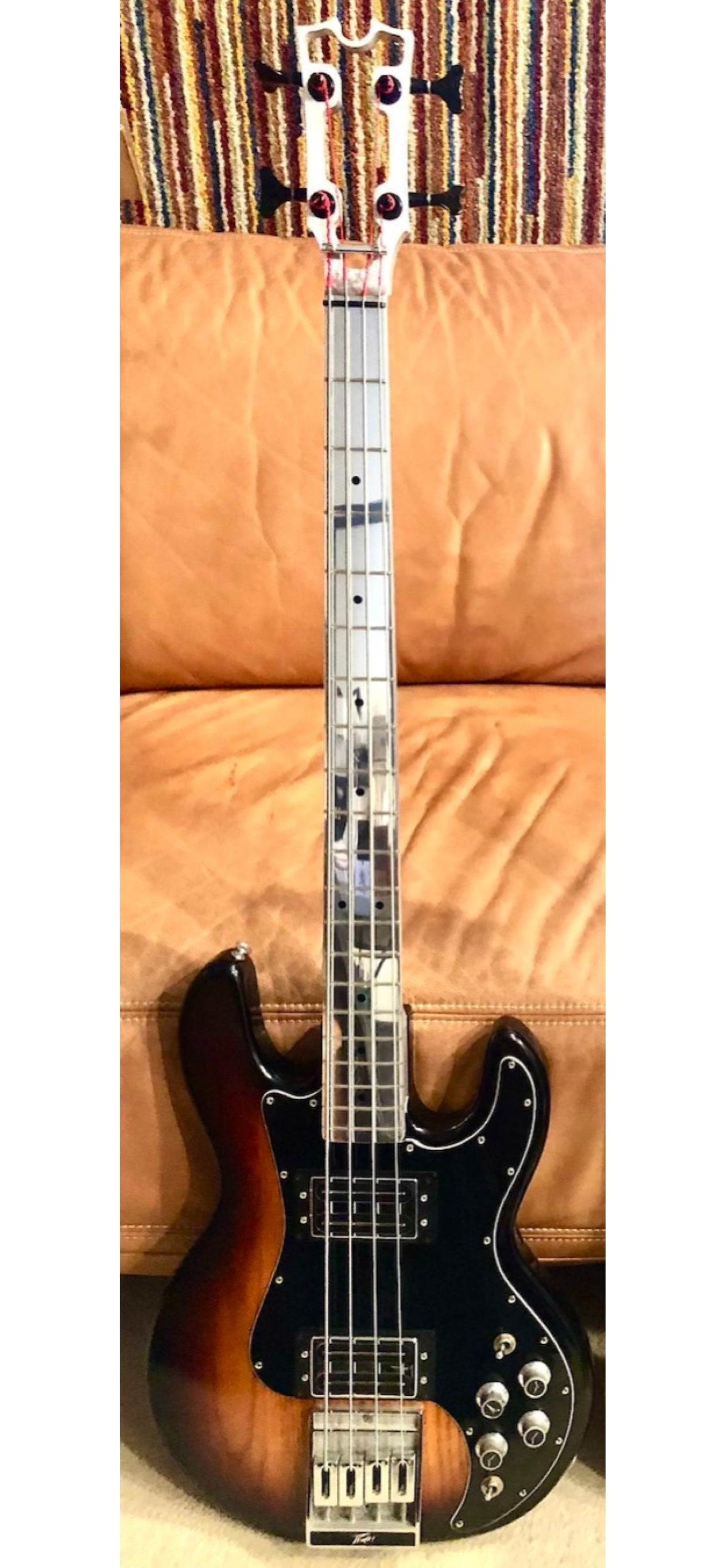 0 IN STOCK: Hoxey Aluminum Peavey T40 Bass Replacement Neck 2x2 Headstock