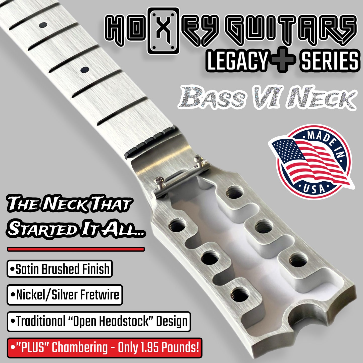 *NEW* Hoxey Aluminum Bass VI Neck -Legacy➕ Series-