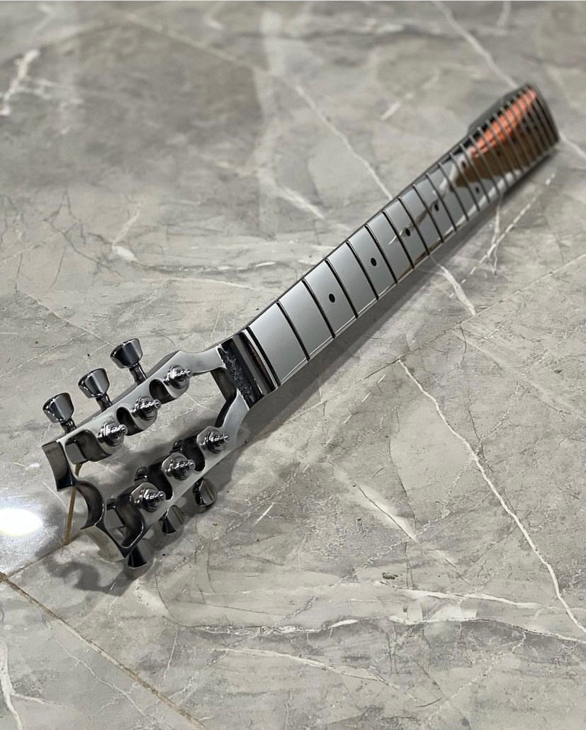 Aluminum Kramer Style Replacement Guitar Neck w/ 1216" Fretboard Radi