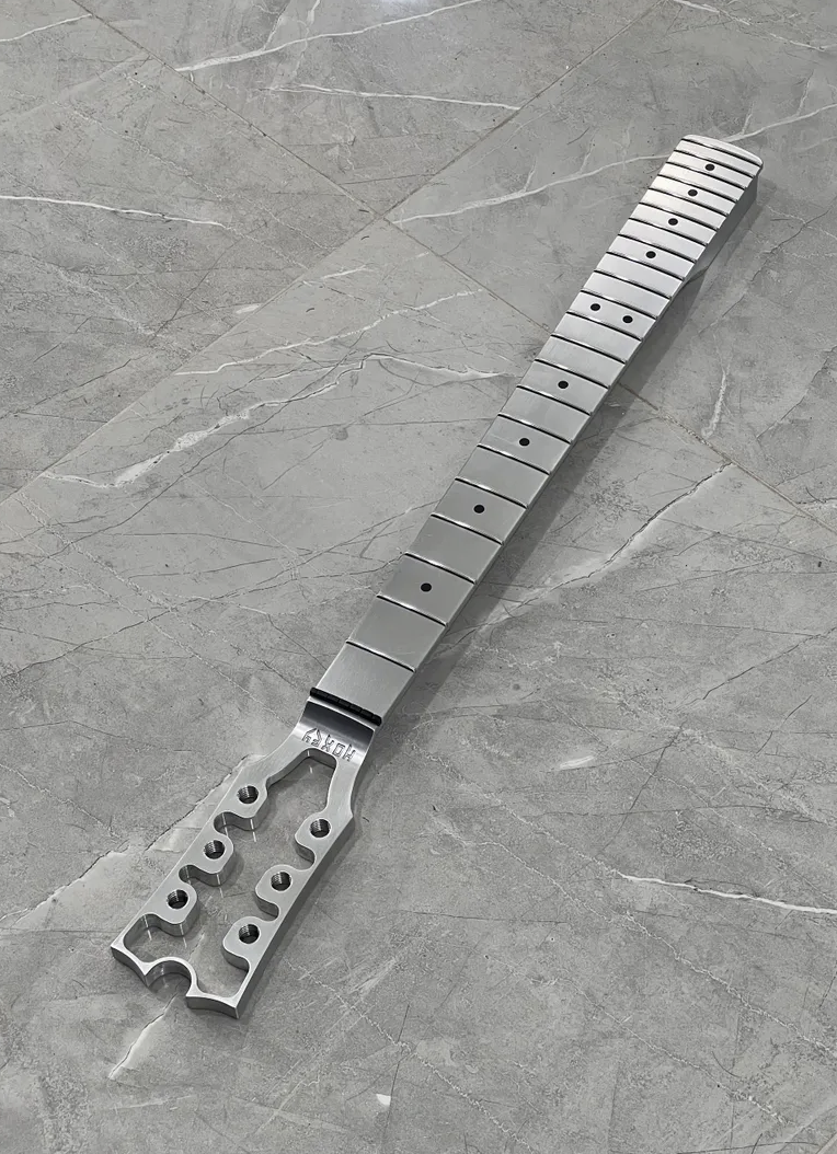 Aluminum Fender Style Replacement Guitar Neck w/ 9.5" Fretboard Radius